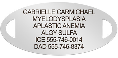 Anemia Medical ID Jewelry