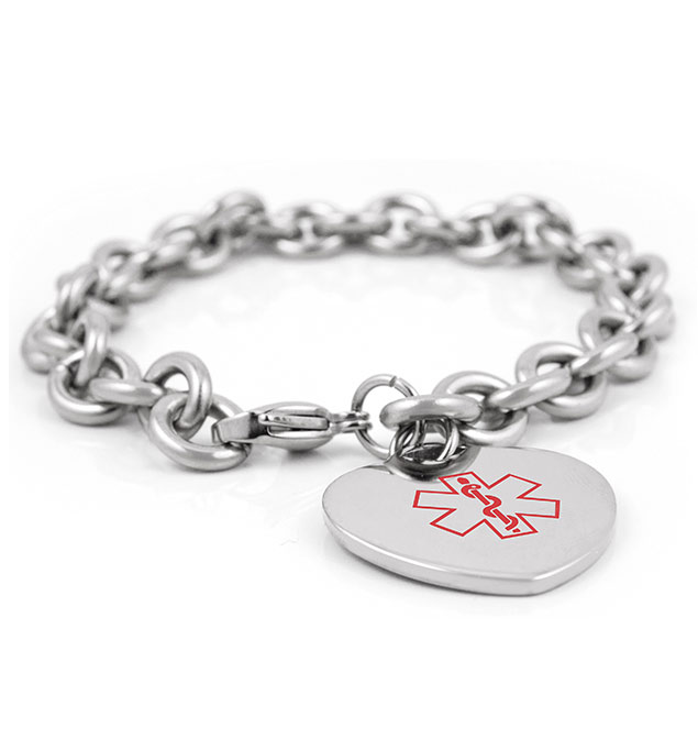 Tiffany Stainless Medical ID Charm Bracelet | Lauren's Hope