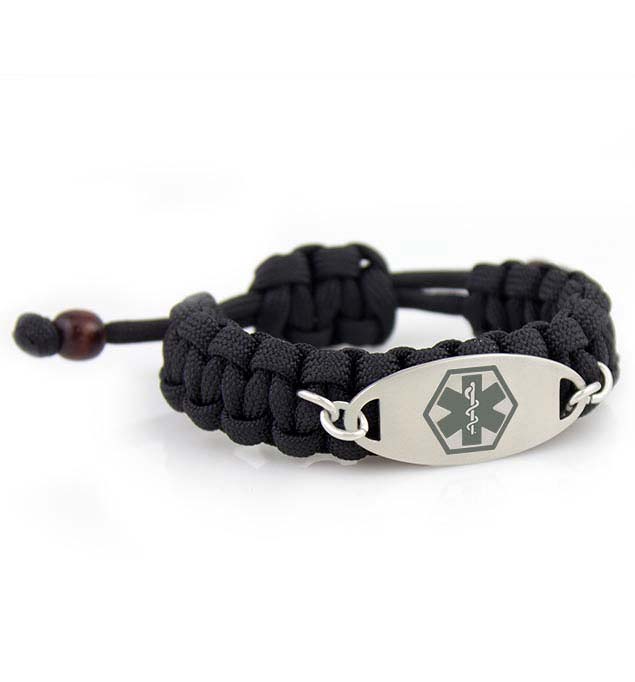 Trooper Paracord Medical ID Bracelet Lauren's Hope