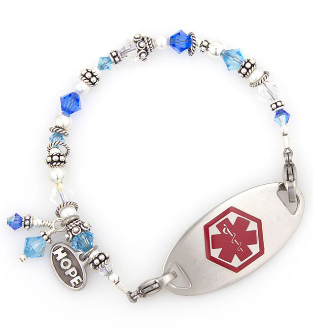My String of Beads Medical ID Bracelet