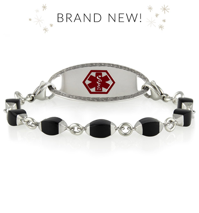 Onyx Link Medical Alert Bracelet Lauren S Hope