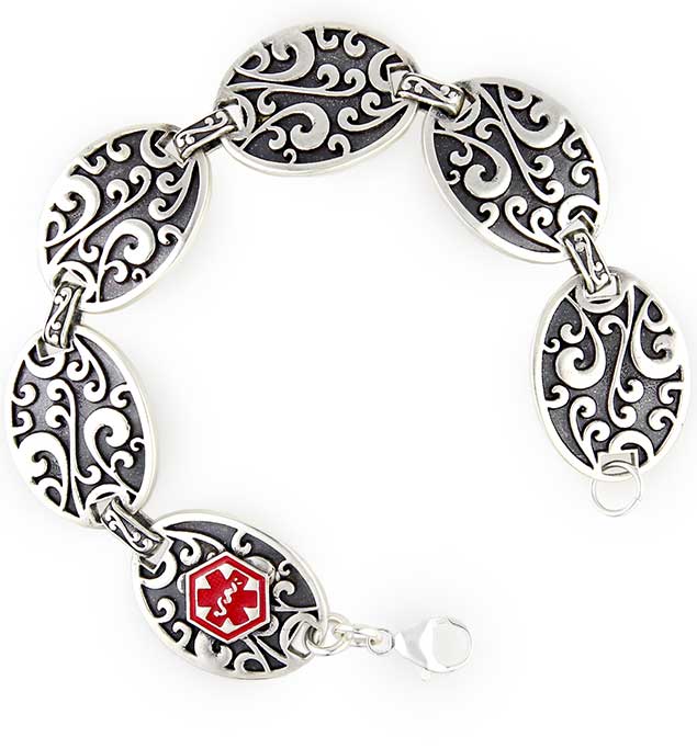 Belle Fleur Medical Alert Bracelet Lauren's Hope