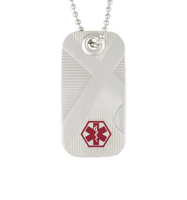 Swiss Army Cross Medical ID Dog Tag Necklace Lauren's Hope