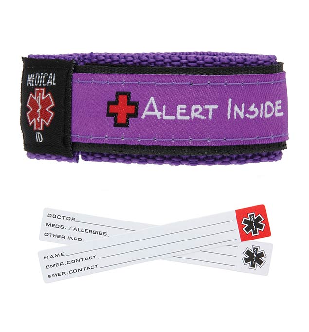 Purple Adjustable Medical ID Bracelet Lauren's Hope